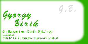 gyorgy birik business card